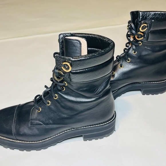 Stuart Weitzman Lexy Combat-style lace-up boots 9.5 - Picture 3 of 7